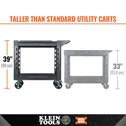 Klein Tools Utility Cart, Polyethylene (PE), Black