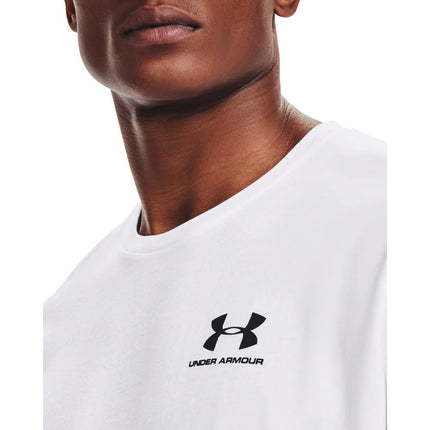 Under Armour Men's Sportstyle Left Chest Short Sleeve T-Shirt, White, XX-Large Tall