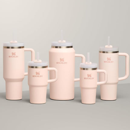 Stanley Quencher H2.0 FlowState Stainless Steel Vacuum Insulated Tumbler with Lid and Straw for Water, Iced Tea or Coffee, Smoothie and More, Rose Quartz 2.0, 30 OZ / 0.89 L