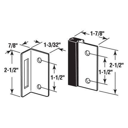 Prime-Line Products 650-2759 Two-Piece Strike and Keeper, Outswing, Chrome