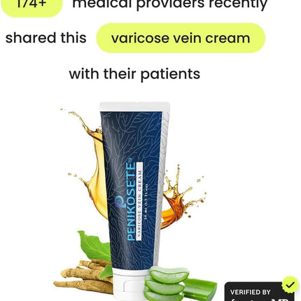 Penikosete Varicose Veins Cream | Natural Ayurvedic Cream for Legs with Ashwagandha | Spider Vein Removal Cream for Improved Circulation & Relief From Heavy Fatigued Legs | Non-Sticky