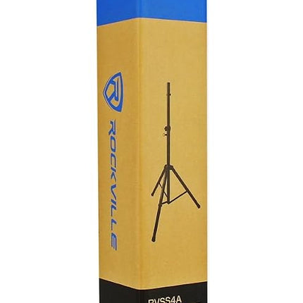 (2) Rockville RVSS4A Tripod Speaker Stands With Hydraulic Lift-Up and Lowering Mechanism - Handles Speakers Up To 154 Lbs
