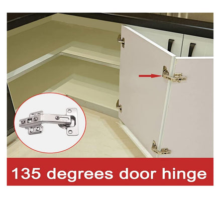 2pcs 135 Degree DTC Cabinet Hinge Folding Door Hinge,DTC Corner Cabinet Hinge Full Coverage Frame Hidden Corner Cabinet Hardware Grass Hinges