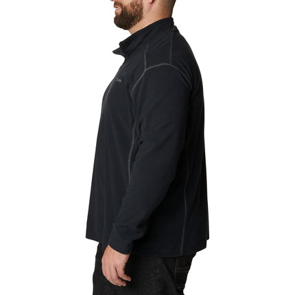Polaire demi-zippée Columbia Klamath Range II pour homme, micro-polaire légère, protection solaire, noir, grande taille
