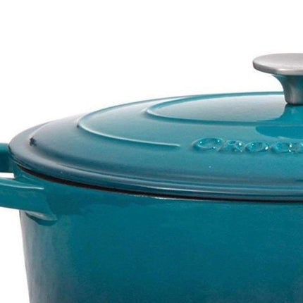 Olla de hierro fundido esmaltado redonda Crock-Pot Artisan, 4.7 litros, degradado turquesa