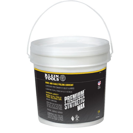 Klein Tools 51012 1-Gallon Pail Premium Synthetic Wax Wire And Cable Pulling Lubricant