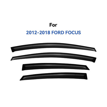 Window Visors Rain Guards Shield for 2012-2018 Ford Focus Sedan, Out-Channel Window Vent Wind Deflectors Visors Shades for 12-18 Focus (Not for Focus RS & ST)