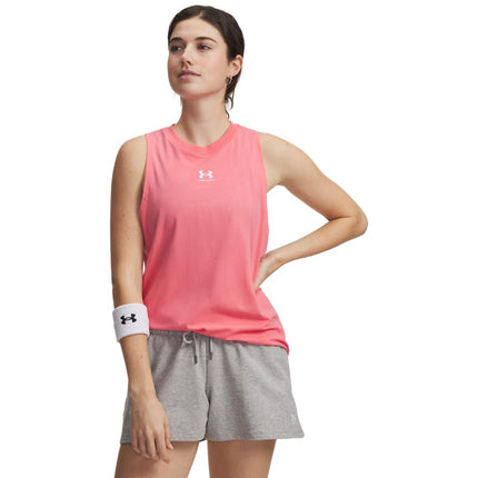 Under Armour Womens Rival Muscle Tank-Top Pink M