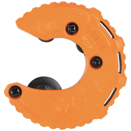 Klein Tools 50056 C-Style Copper Tubing Pipe Cutter Tool, 3/4-Inch Cutting Capacity, Ultra-Compact for Tight Spaces, Free-Spinning Rollers