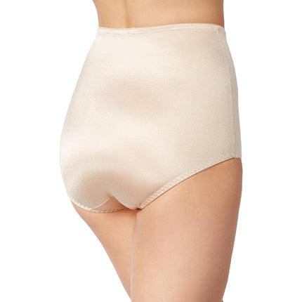 Bali Women’s Jacquard Mesh Tummy Panel Firm Control Shapewear Brief 2-Pack Fajas, Porcelain Blushing Pink, L