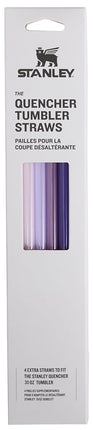 Pajitas Reutilizables Stanley Quencher | Paquete de 4 Pajitas Reutilizables Sin BPA para Beber de Forma Limpia | Perfectas para los Vasos Stanley de 30 oz | Morado