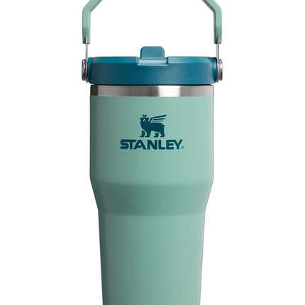 Vaso STANLEY IceFlow 2.0 Flip Straw con Asa 20 oz | Tapa Giratoria y Pajita Abatible | Botella de Agua Antifugas | Acero Inoxidable Aislado | Sin BPA | Verde Primavera