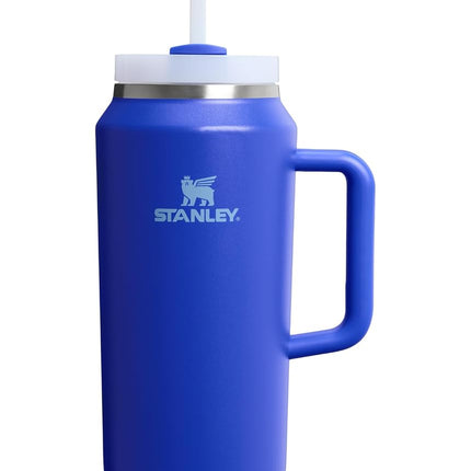 Vaso STANLEY Quencher H2.0 con asa y pajita 64 oz | Tapa Flowstate de 3 posiciones | Compatible con portavasos para viajes | Vaso de acero inoxidable aislado | Sin BPA | Cobalto