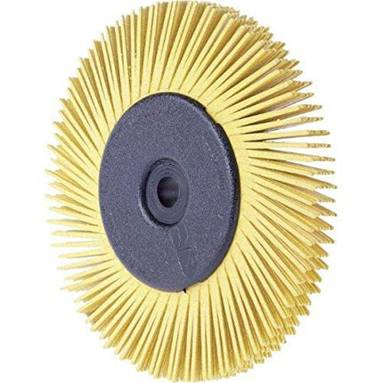 Scotch-Brite Radial Bristle Brush BB-ZB, 152 mm x 12.7 mm x 25.4 mm, P80, Yellow, Type A, With adapter