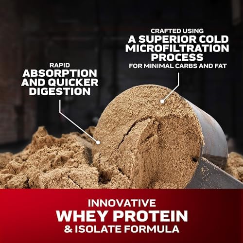Whey Protein Powder, MuscleTech Nitro-Tech Whey Gold Protein Powder, Whey Protein Isolate Smoothie Mix, Protein Powder for Women and Men, Vanilla Protein Powder, 999 g (31 Servings)