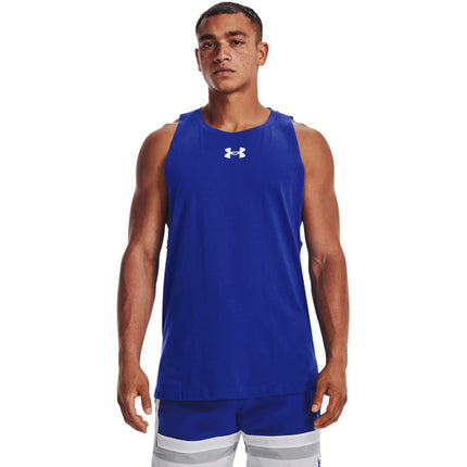 Under Armour Mens Baseline Tank Top Royal Blue/Whi