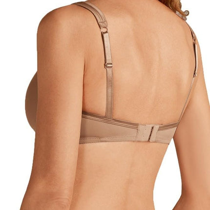 AMOENA Women's Lara Satin Pocketed Seamless Wire Free Tshirt Bra, Nude, 38DD
