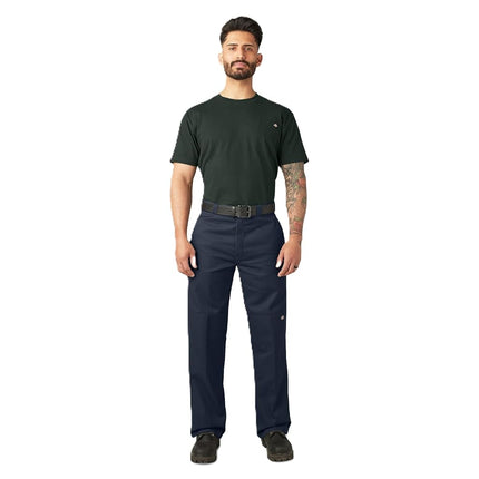 Loose Fit Double Knee Work Pants. Dark Navy, 46 30
