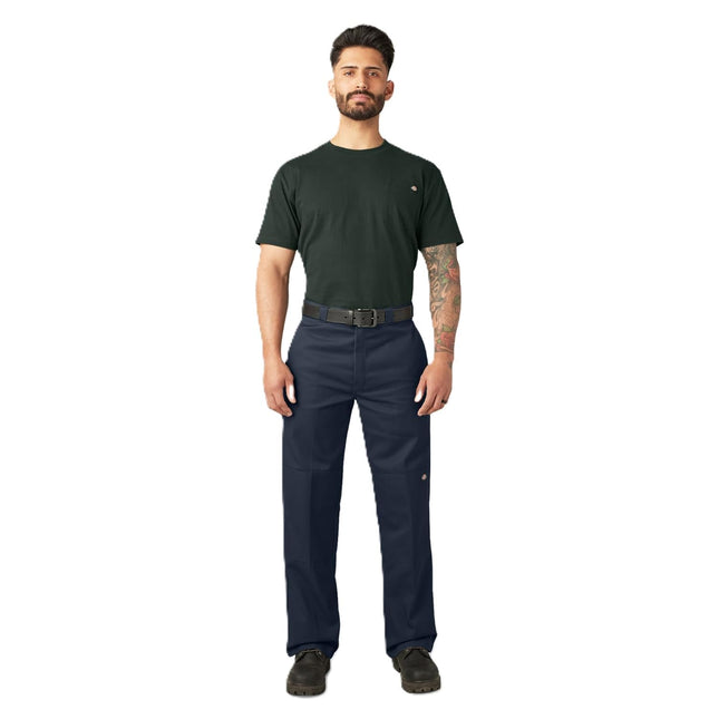 Loose Fit Double Knee Work Pants. Dark Navy, 46 30