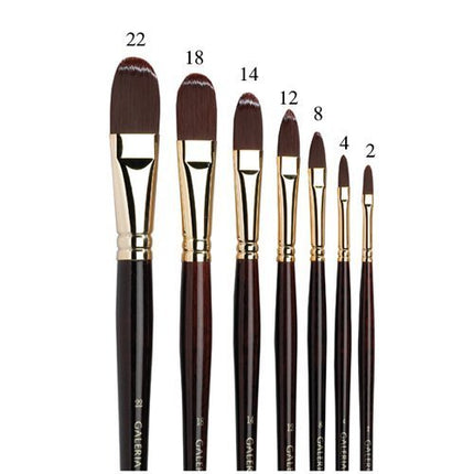 Winsor & Newton Size 12 Galeria Long Handle Filbert Brush