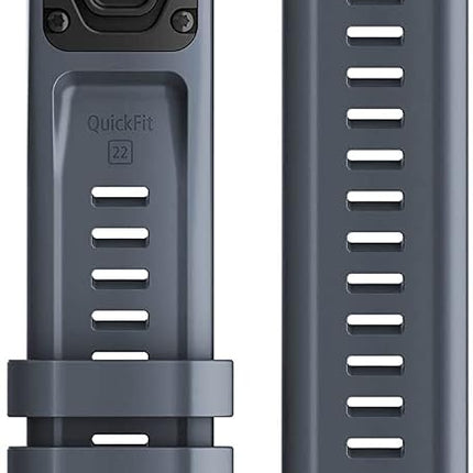 Garmin 22mm QuickFit watch band, Silicone, Granite Blue