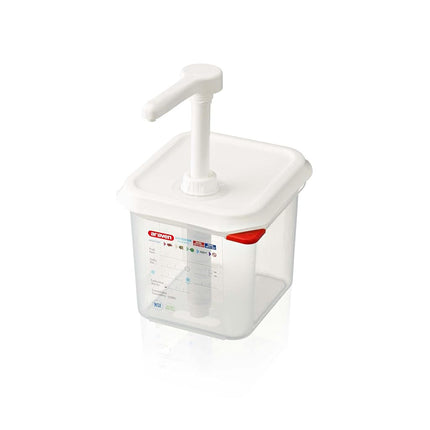 Araven GN 1/6 Transparent Sauce Dispenser, 2.6 Litre