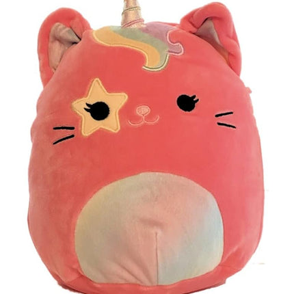 Squishmallows Sienna Peluche Caticornio Rosa Fuerte de 5 Pulgadas con Estrella Amarilla sobre el Ojo Derecho y Vientre y Melena de Arcoíris - Juguete de Peluche de Fantasía