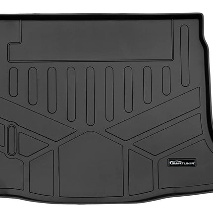 SMARTLINER Tapis de coffre noir sur mesure toutes saisons derrière la 2e rangée, compatible avec Nissan Leaf 2018-2022
