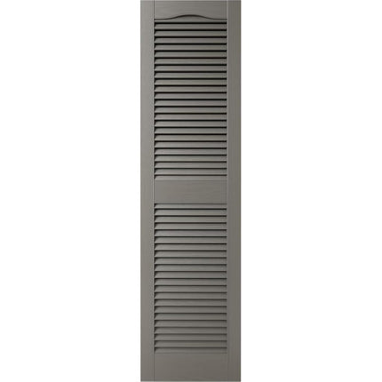 Ekena Millwork LL1C12X02400BD 12" W x 24" H Open Shutters with Center Slits Lifetime Vinyl Top with Fastener (Pair) Bordeaux
