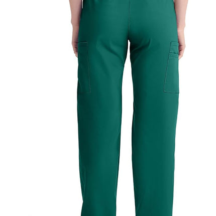 Dickies EDS Signature Scrubs for Women, Elastic Waist Pull-On Cargo Pants for Women in Soft Brushed Poplin 86106, Hunter, M Petite