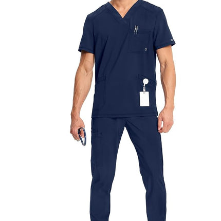 Cherokee Infinity CK900A Men's V-Neck Solid Scrub Top