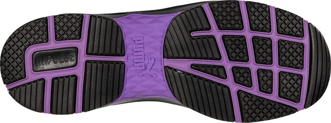 PUMA Safety Women's Motion Protect Stepper Low EH Safety Shoes Composite Toe Slip Resistant, Black-purple, 11