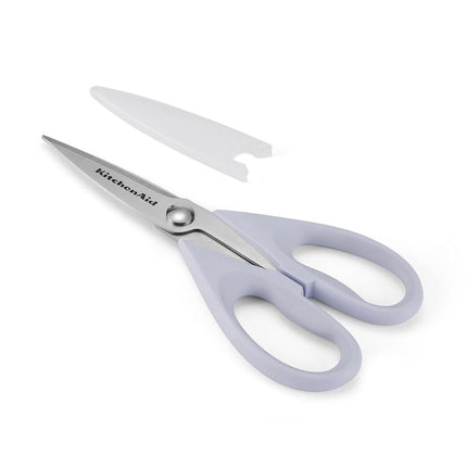 KitchenAid All Purpose Kitchen Shears with Protective Sheath Durable Stainless Steel Scissors, Dishwasher Safe, Soft Grip Comfort Handle, 8.72 Inch, Lavendar Cream