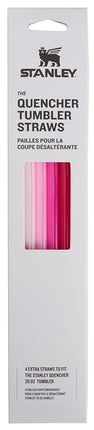Popotes Reutilizables Stanley Quencher | Paquete de 4 popotes reutilizables sin BPA para beber de forma limpia | Perfectos para los vasos de 30 oz de Stanley | Rosa