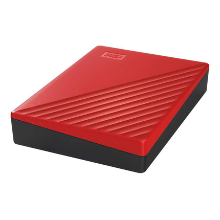 WD My Passport 4TB Portable External Hard Drive, USB 3.2 Gen 1, Red