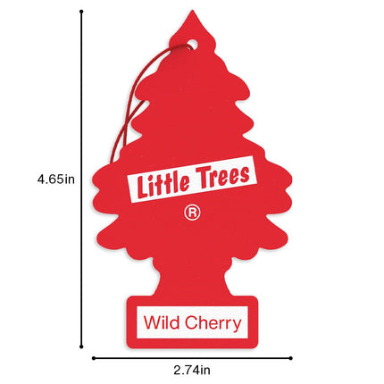 Little Trees Air Fresheners Car Air Freshener. Hanging Tree Provides Long Lasting Scent for Auto or Home. Wild Cherry, 24 Air Fresheners