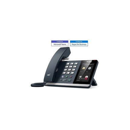 Yealink MP54 Mid-Level, Smart Corded IP Desk Phone, Power Over Ethernet, Optimal HD Audio, 4 inch (800 x 480 Pixel) Capacitive LCD Touch Screen, Android 9.0 (Zoom Edition) – Black