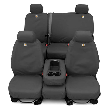 Covercraft Carhartt SeatSaver Custom Seat Covers | SSC2459CAGY | 1st Row Bucket Seats | Compatible with Select Dodge Ram Models, Gravel