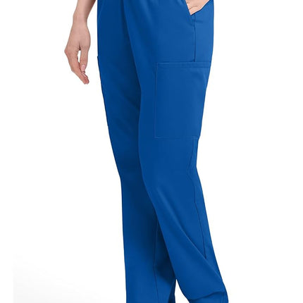 Dickies Women's Signature Elastic Waist Scrubs Pant Medical, Royal, XX-Small Petite