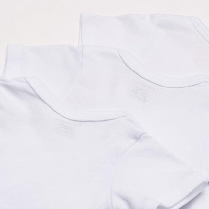 Gerber Baby 3-Pack Short-Sleeve Side-snap Shirt, White, Newborn