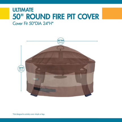 Duck Covers Ultimate Round Fire Pit up to 52in DIA