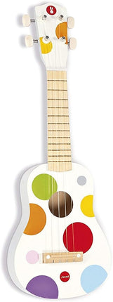 Janod Kids Wooden Toy Ukulele ‘Confetti’ - Pretend