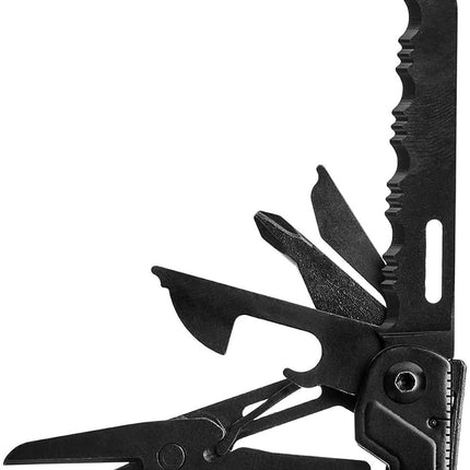 SOG PowerPint Mini Multi-Tool-Utility Tool with Compound Leverage Smooth Open, 18 Lightweight Specialty Tools, Stainless Steel Blade-Black (PP1002-CP)