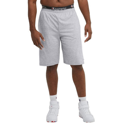 Champion Men's Shorts, Lightweight Lounge, Casual Jersey Knit Men's Shorts, Weekend Shorts (Reg. Or Big & Tall), Oxford Gray C Patch Logo, 4X-Large Big