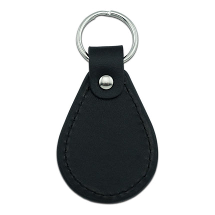 Graphics and More Ace of Spades Black and White Black Leather Keychain