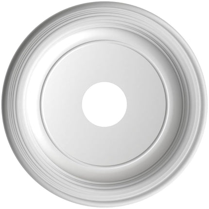 Ekena Millwork 16"OD x 3 1/2"ID x 1 3/8"P Traditional Thermoformed PVC Ceiling Medallion (Fits Canopies up to 9 1/2"), Metallic Copper