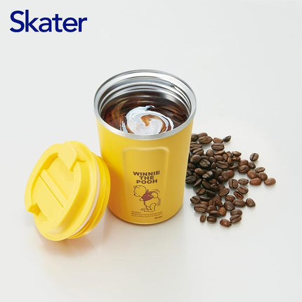 Skater STBC3F-A Vacuum Stainless Steel Coffee Tumbler, Heat and Cold Retention, Small, 11.8 fl oz (350 ml), Disney, Winnie The Pooh