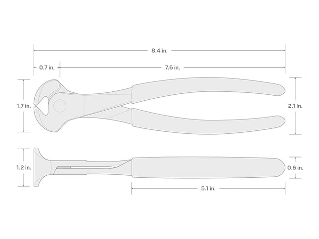 TEKTON 8-Inch End Cutting Pliers | PCT10008