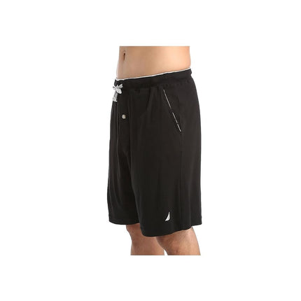 Nautica Men's Knit Sleep Short, True Black, Medium