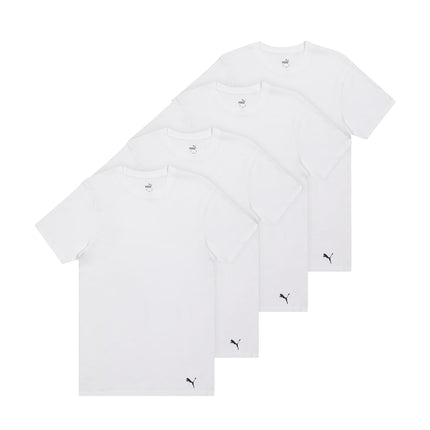 PUMA Men's 4 Pack Cotton Crewneck Short Sleeve T-S